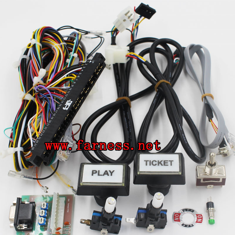 POG T340 FOX340S GAME BOARD CABLE HARNESS